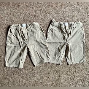 The Children’s Place, Girls Khaki Uniform Chino Shorts, Size 12 Adjustable Waist